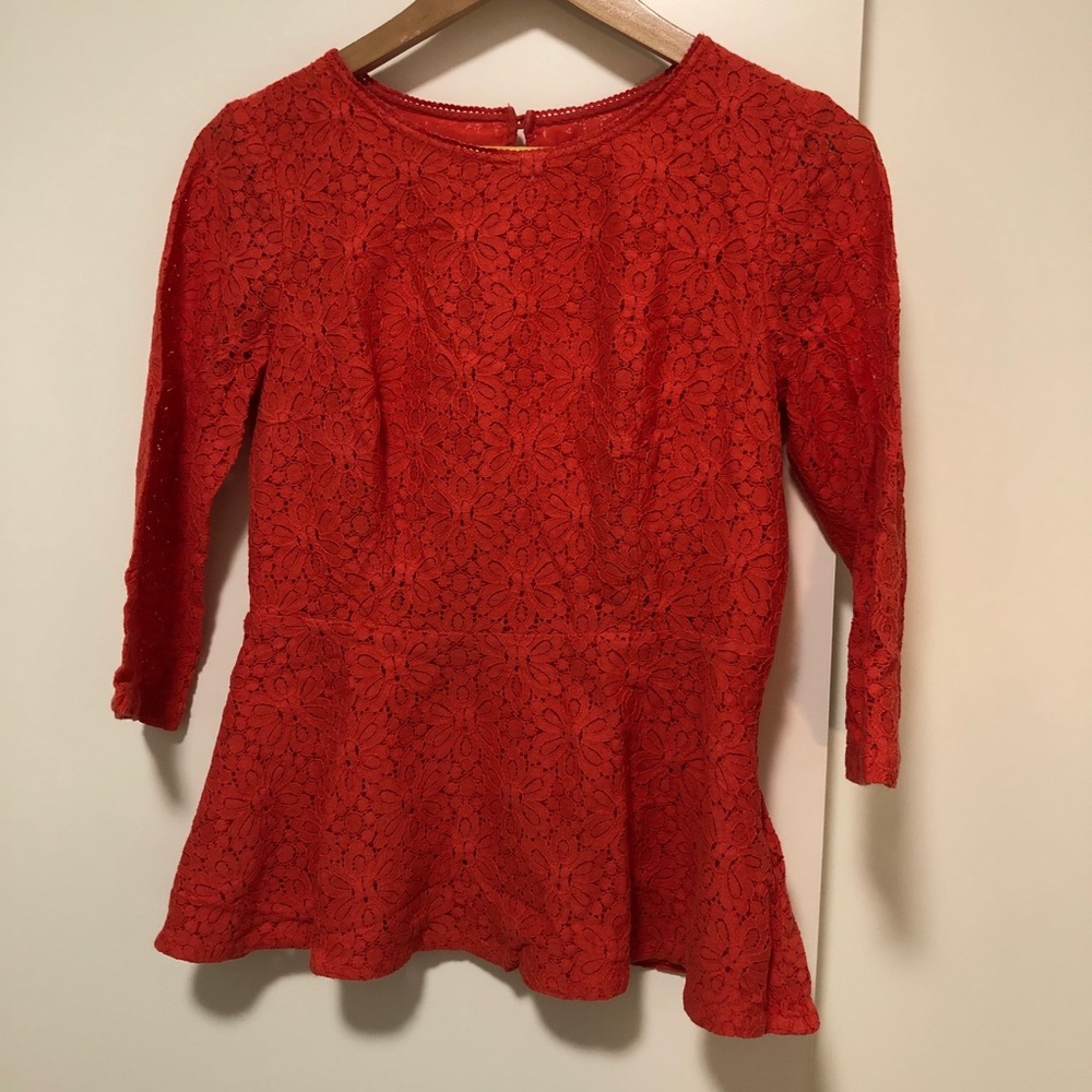 Anthropologie Moulinette Soeurs Size 8 Peplum Top